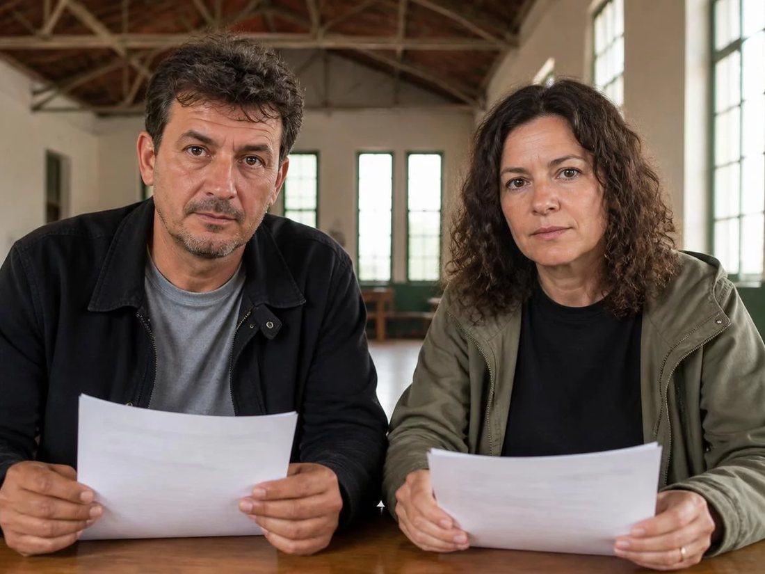 Equipe reunida numa sala clara enquanto uma pessoa explica em pé